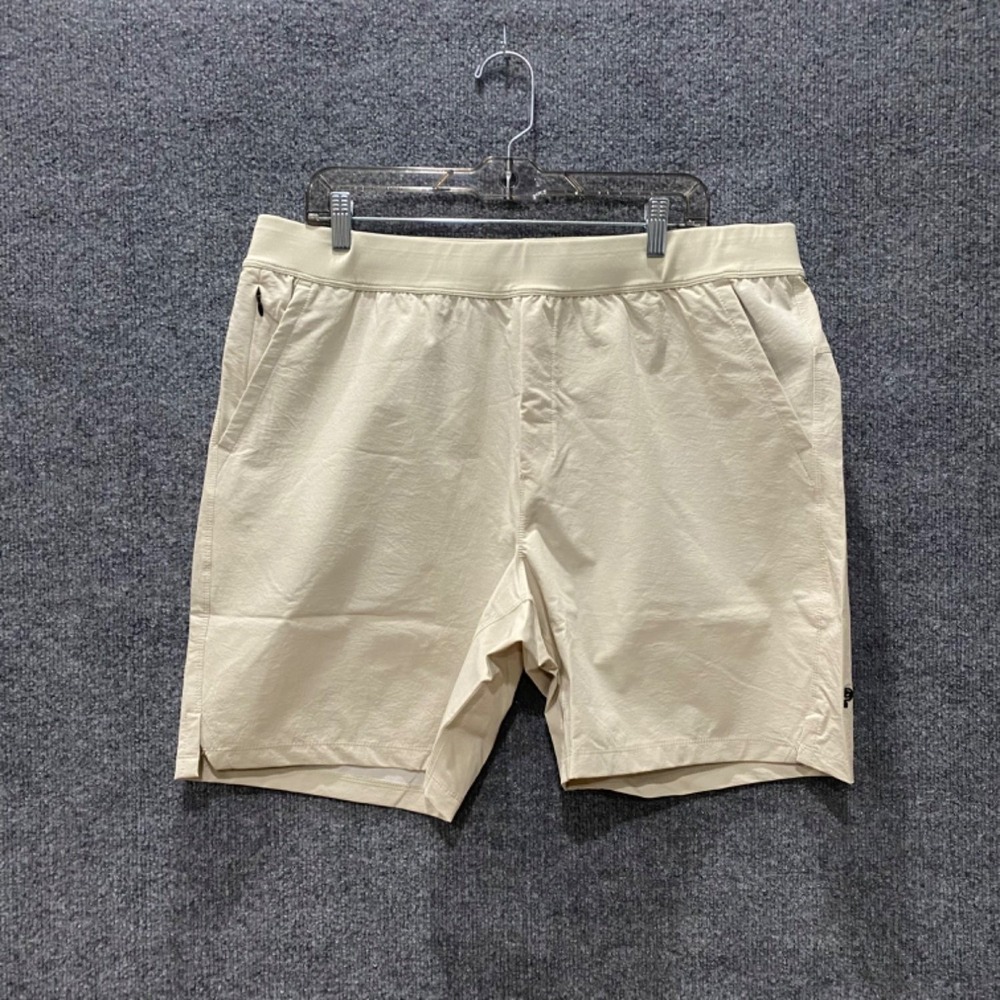 Public Rec 1581 Flex Short 7.5 Inch Sand Beige Mens Size 38 Water Resistant